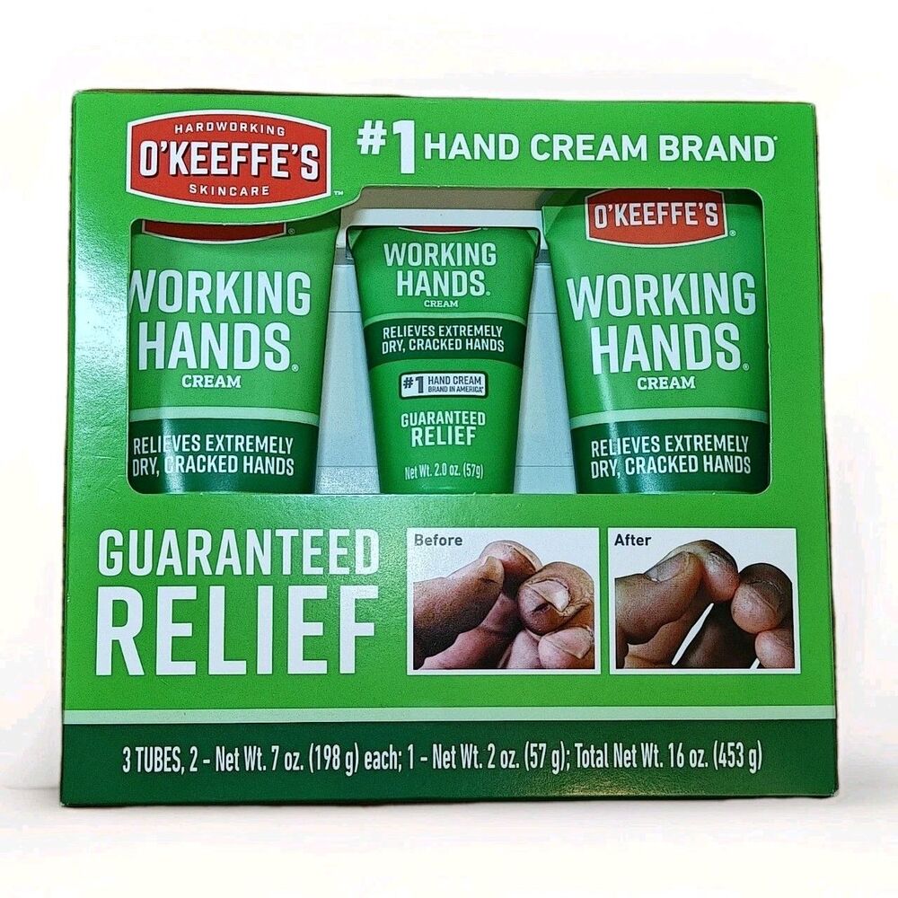 O'Keeffe's Unscented Moisturizing Working Hands Healing Cream 16 oz Total - 3 Pk